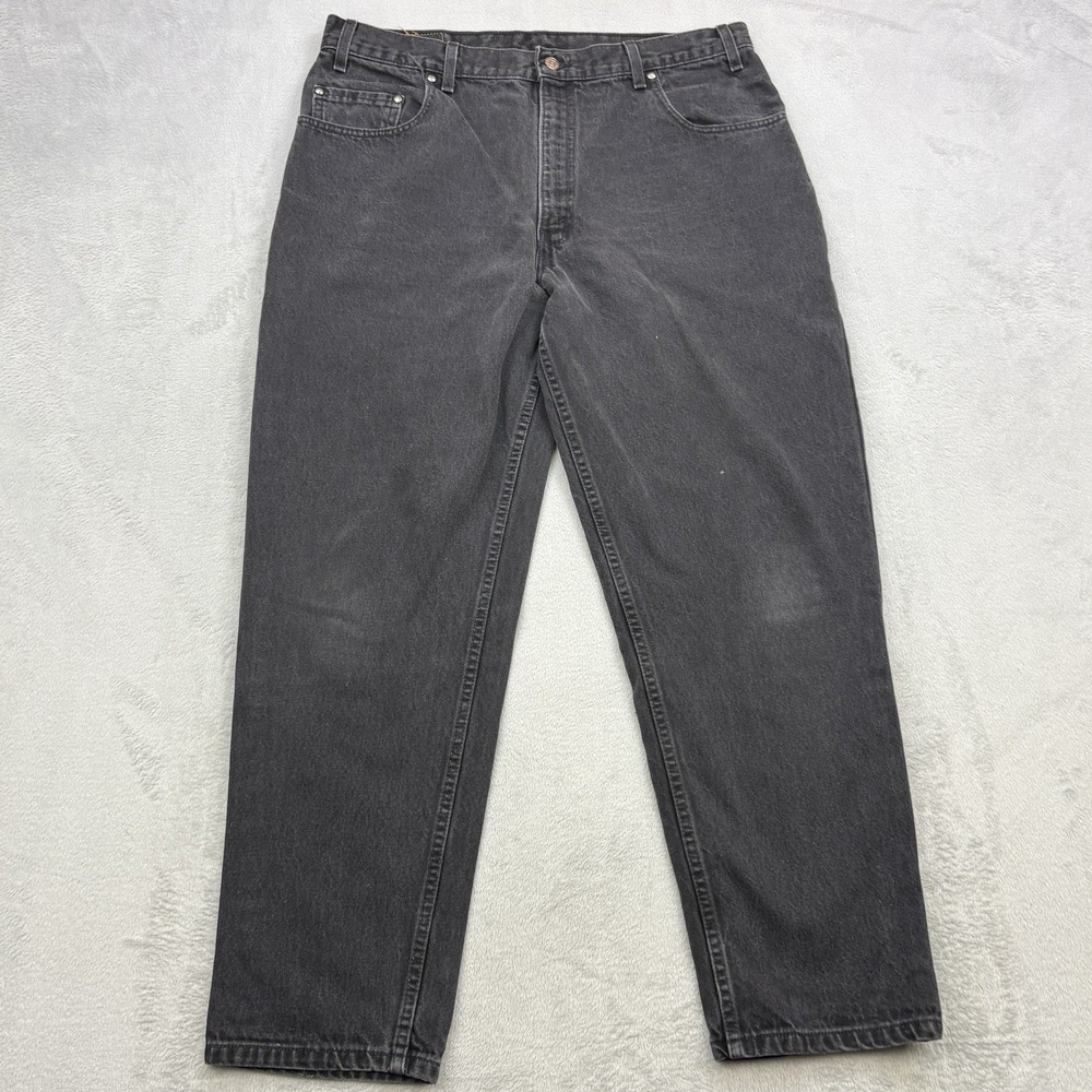 Vintage Levis Jeans Mens 36x30 Black Denim 545 90s Loose Tapered Made In USA - Picture 1 of 16